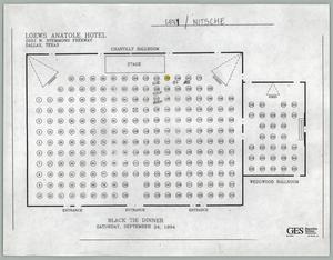 Primary view of object titled '[1994 Black Tie Dinner seating map]'.
