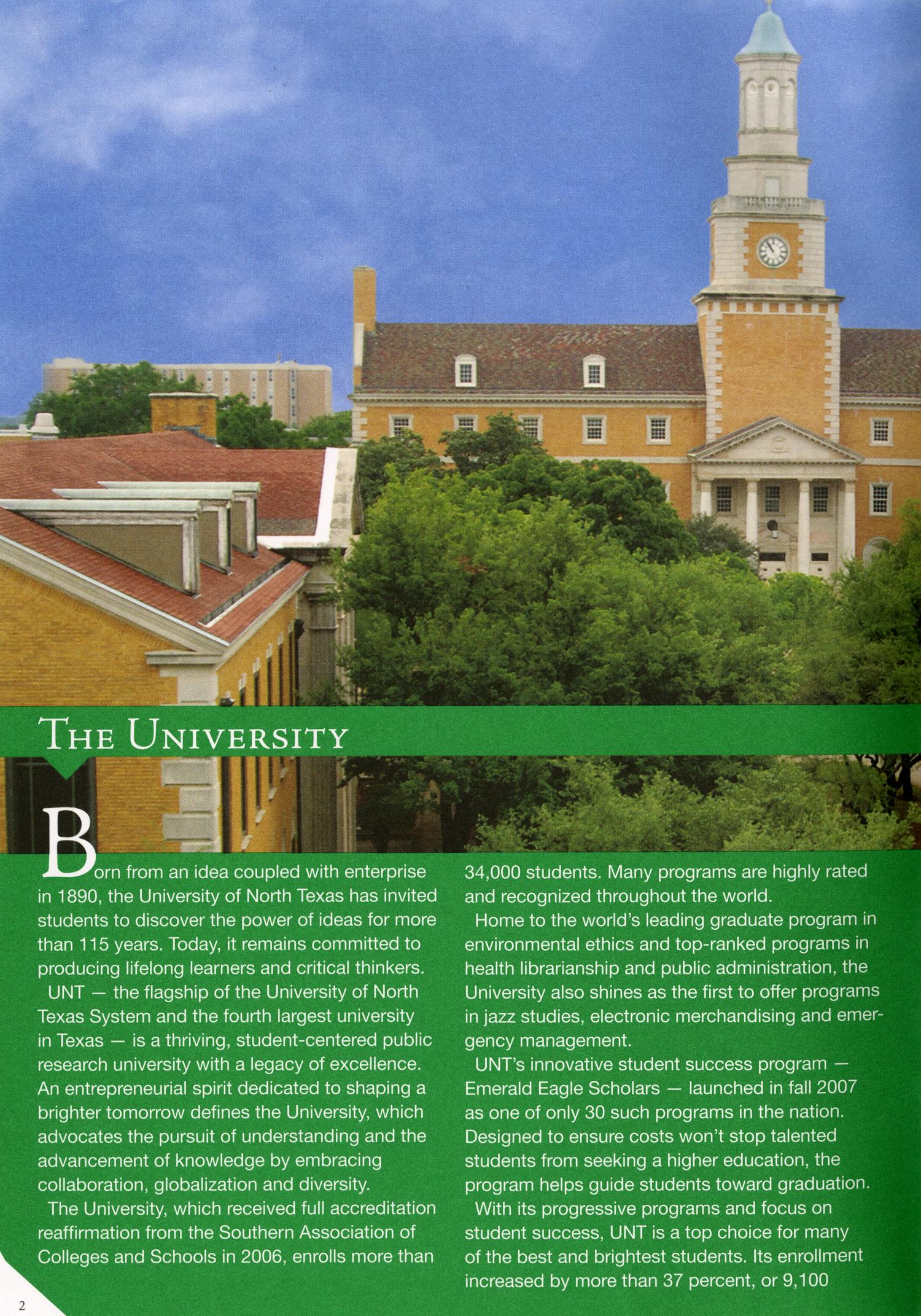 University of North Texas President's Annual Report, 2007
                                                
                                                    2
                                                