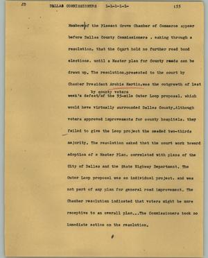 Primary view of object titled '[News Script: Dallas Commissioners]'.
