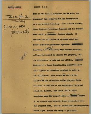 Primary view of object titled '[News Script: Jayson]'.