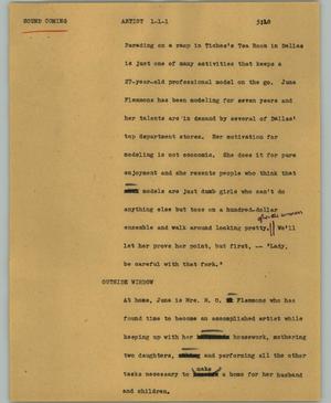 Primary view of object titled '[News Script: Artist]'.