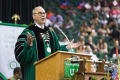 Photograph: [President Neal Smatresk on Stage at Commencement, 2]