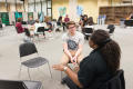 Photograph: [Students at the UNT Human Library, 4]