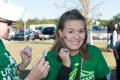 Photograph: [Student at the 2014 Homecoming Tailgating Event]
