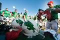 Photograph: [UNT's Football Team Prepping for Homecoming Game]