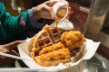 Photograph: [Fried chicken and waffles]