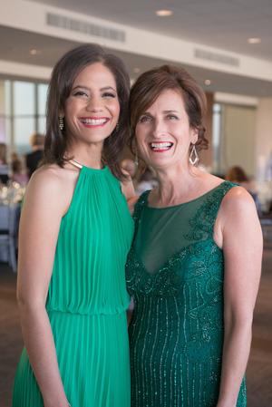 Primary view of object titled '[Unidentified and Christy Crutsinger at 2014 Salute to Faculty Excellence event]'.