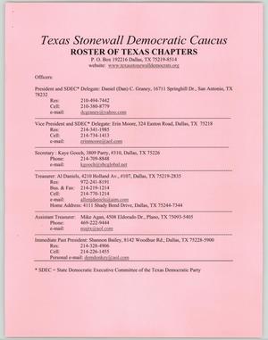 Primary view of object titled '[TSDC roster of Texas chapters]'.