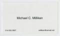 Primary view of [Michael C. Milliken's Business Card]