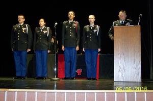 Primary view of object titled '[JROTC Cadets Singing]'.