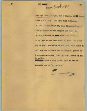 Primary view of object titled '[News Script: AGA]'.