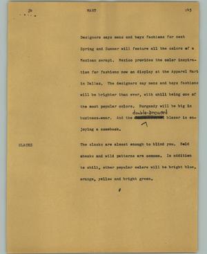 Primary view of object titled '[News Script: Mart]'.