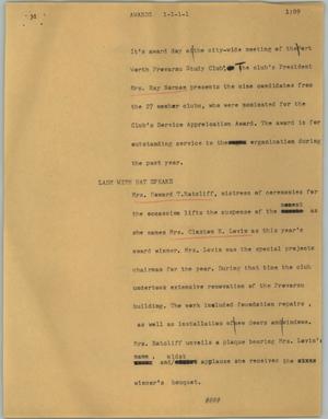 Primary view of object titled '[News Script: Awards]'.