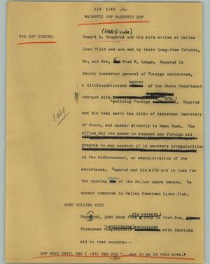 Primary view of object titled '[News Script: Aid]'.