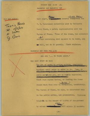 Primary view of object titled '[News Script: Poison gas]'.
