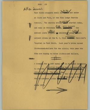 Primary view of object titled '[News Script: Elks]'.