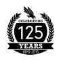 Primary view of [Black and White 125th Anniversary Logo]