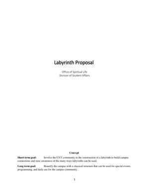 Primary view of object titled 'Labyrinth Proposal'.