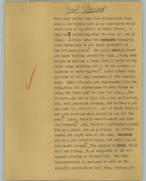 Primary view of object titled '[News Script: Neal standup]'.