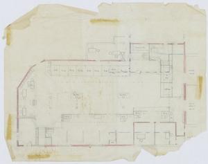 Primary view of object titled 'First National Ely Bank, Abilene, Texas: Plot Plan'.