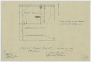 Primary view of object titled 'Farmers and Merchants Bank, Abilene, Texas: Plan of Public Toilet'.