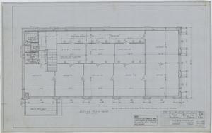 Primary view of object titled 'Haskell National Bank, Haskell, Texas: Second Floor Plan'.