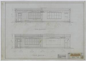 Primary view of object titled 'Plans For A One Story School Building: Rear & Front Elevation'.