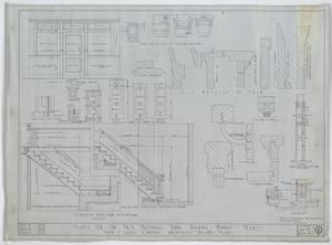 Primary view of object titled 'First National Bank, Munday, Texas: Door, Stair, & Trim Renderings'.