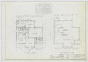 Veterans' Housing, Abilene, Texas: Floor & Foundation Plans - Design 5Ms-A