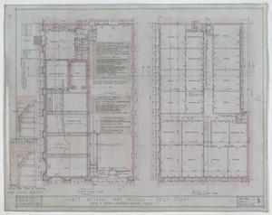 Primary view of object titled 'First National Bank, Pecos, Texas: First & Second Floor Plans'.