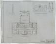 Technical Drawing: Plans for a High School Building, Winters, Texas: Second Floor Plan