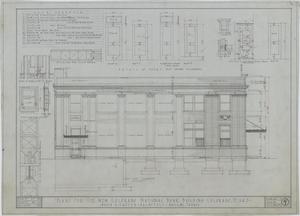 Primary view of object titled 'Colorado National Bank, Colorado, Texas: East Side Elevation'.