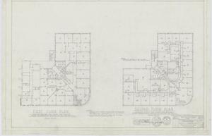Rhodes & Chapple Office Building, Midland, Texas: First & Second Floor Plans