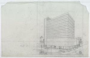 Primary view of object titled 'Abell Department Store, Midland, Texas: Outside Rendering'.
