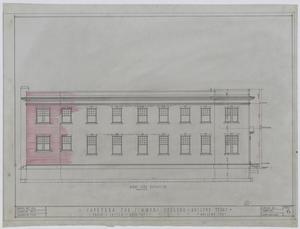 Primary view of object titled 'Simmons College Cafeteria, Abilene, Texas: Right Side Elevation'.