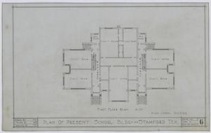 Primary view of object titled 'Stamford High School Alterations, Stamford, Texas: First Floor Plan'.