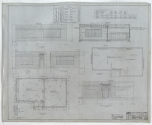 Plans For Tahoka Ward School, Tahoka, Texas: Floor, Roof, & Elevation Details