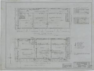 Primary view of object titled 'First National Bank Building, Hamlin, Texas: First & Second Floor Plans'.