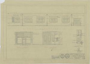 Primary view of object titled 'Commercial Building, Odessa, Texas: Alley, Front, & Rear Elevation Renderings'.