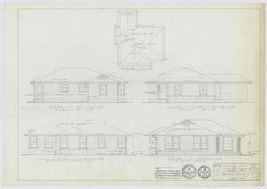 Veterans' Housing, Abilene, Texas: Elevation Renderings - Design 6F-A1