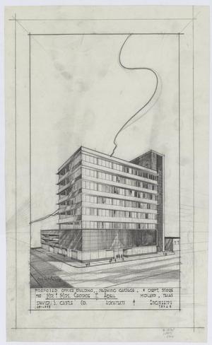 Primary view of object titled 'Abell Department Store, Midland, Texas: Outside Rendering'.