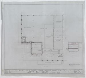 Primary view of object titled 'Light, Power And Ice Plant Building, Cisco, Texas: Floor Plan'.