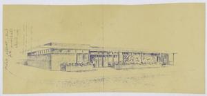 Primary view of object titled 'Perry-Hunter-Hall Office Building, Abilene, Texas: Outside Rendering'.