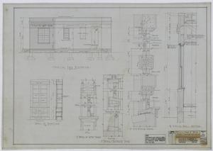 Primary view of object titled 'Plans For A One Story School Building, Stamford, Texas: Elevation, Door, Window, & Wall Details'.