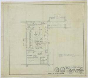 Primary view of object titled 'Elementary School Building, Abilene, Texas: Kitchen Layout'.