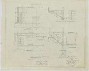 Supplemental Detail for Dining Hall & Service Building for McMurry College, Abilene, Texas: Stair Details