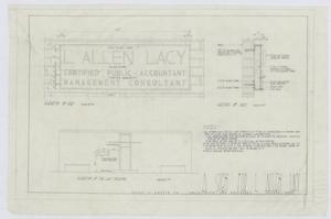 L. Allen Lacy Office Building, Abilene, Texas: Sign & Building Elevations