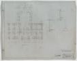 Technical Drawing: Plans For A High School Building, Winters, Texas: Footing Plan