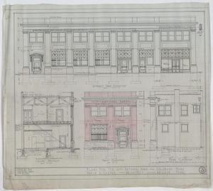 Primary view of object titled 'City National Bank, Colorado, Texas: Elevation Renderings'.