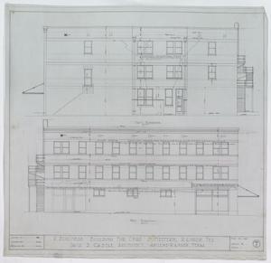 Primary view of object titled 'Business Building, Ranger, Texas: East & West Elevations'.
